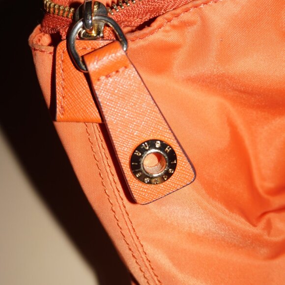 Henri Bendel Nylon Jetsetter Convertible Orange Backpack